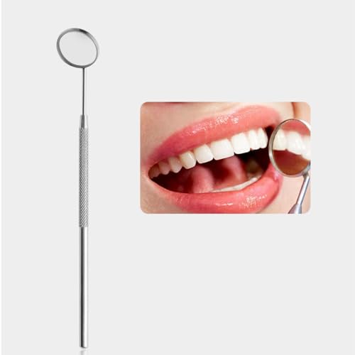 LATRAT Zahnspiegel, Antibeschlag Zahnarztspiegel Edelstahl Zahnmedizin, Mundpflege Mundkontrolle Verlängerungswerkzeug Auch für Wimpernverlängerungen geeignet