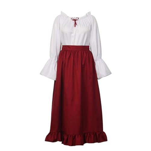 Robe de paysanne médiévale pour spectacle historique et cosplay