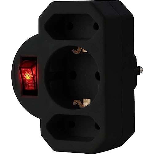 Preisvergleich Produktbild sygonix SY-4673746 Steckdosen-Verteiler Schwarz