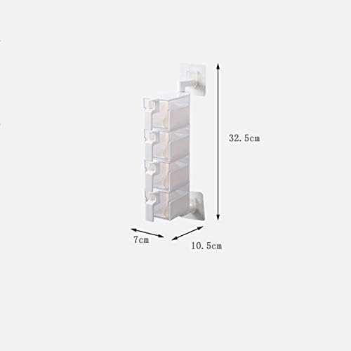 Seasoning Storage Box Wall-mounted Rotating Seasoning Jar Spice Storage Kitchen Seasoning Sorting Tool White Four-grid Design