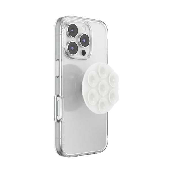 Image of PopSockets PopTop, Adhesive Phone Grip with Swappable Top, Clear - Clear