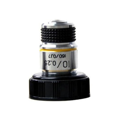 Microscope 185 Achromatic Objective Lens Biological Microscope Objective Lens 4X 10X 20X 40X 60X 100X 1PC(10X)