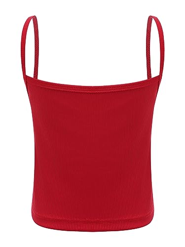 Cropped Tank Tops for Teen Girls Spaghetti Strap Sleeveless Crop Top Vest Basic Dance Sports Crop Half Camisoles2