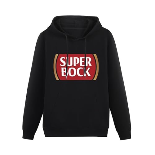 FFANZUOYOU Super Bock - Sudadera unisex con capucha y logotipo de cerveza portuguesa Cerveja para hombre, color negro, Negro, M