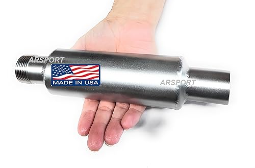 ARSPORT 1 NPT thread Muffler 304 Stainless Steel for Predator 301 420 459 GX240 GX270 GX390 Compatible with Exhaust Flex tubig Generators Engines between 9-20HP