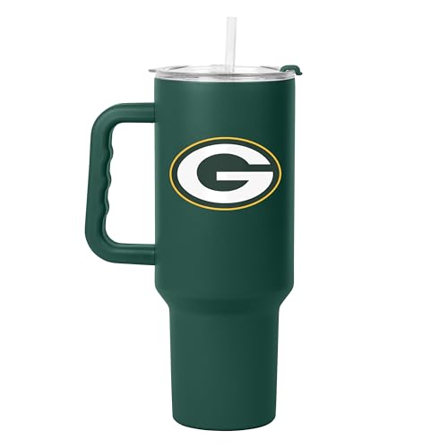 FANMATS NFL Green Bay Packers Stainless Steel 40 oz Handle Tumbler 40 Fluid Ounces | Team Color | Straw & Lid Included