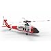 Leaploky UH-60 Flybarless RC Helicopter Model, 2.4G 5CH 6-axis Gyro Mini Aircraft with Barometric Altitude Hold, Optical Flow Positioning & One-Key Inverted Flight (RTF/Red-White)