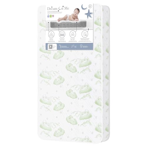 Image of Dream On Me Superior Slumber Mattress, Fits Standard Full-Size Cribs & Toddler Beds, Reversible Design, 52 inch x 28 inch x 6 inch, Waterproof Vinyl Cover, GREENGUARD Gold & BSA Certified
