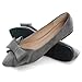 TN TANGNEST Women Fashion Bowknot Flats Comfort Pointed Toe Dress Shoes Grey 38(6.5) 2