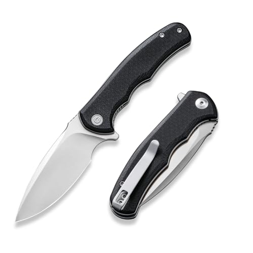 CIVIVI Mini Praxis C18026C-2 Couteau pliant avec lame D2 de 7,56 cm et manche G-10 (noir)