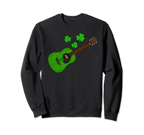 Guitarrista Día de San Patricio Guitarra acústica Músico Sudadera