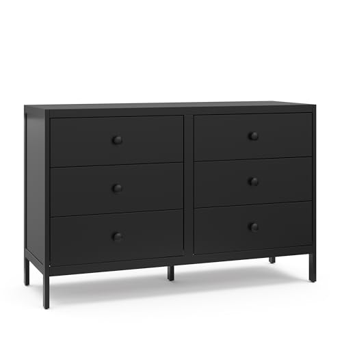 Graco Theo 6 Drawer Dresser (Black) - GREENGUARD Gold Certified, Interlocking Drawer System, Dresser...