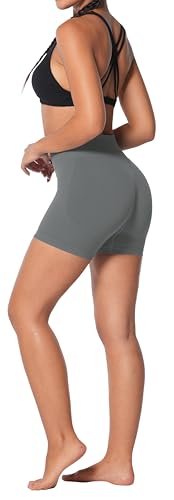 Image of Sunzel Women's Seamless Scrunch Butt Biker Shorts - High Waisted Booty Lifting Workout Yoga Gym Shorts with Tummy Control