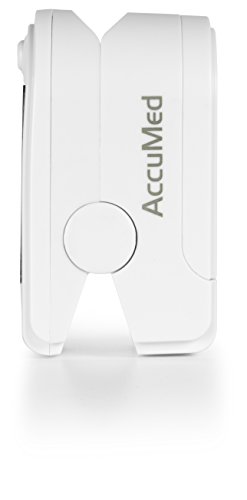 Accumed® Cms-50Dl Fingertip Pulse Oximeter Finger Pulse Blood Oxygen Spo2 Monitor W/Carrying Case, Landyard Silicon Case & Battery (White) #TOP2