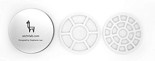 ETCHR Mini Palette 19 Color Well - Compact Ceramic Paint Palette for Watercolor Acrylic Oil and Gouache - Porcelain Palette Watercolor Dish with Airtight Metal Tin - Ideal Travel Palette for Artists