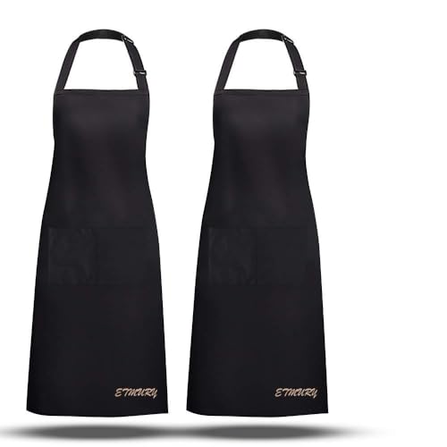 Etmury Tabliers de Cuisine 2 Pack Tablier avec...