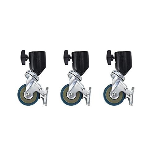 Hbaebdoo 3PCS 22mm Photo Studio Universal Caster Wheel Tripod Pulley Duty for Light Stands/Studio