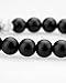 BBTO Couples Bracelets Long Distance Matching Bracelets 8mm Howlite Beads Black Matte Agate for Couples His and Her Gifts(Classic Style)