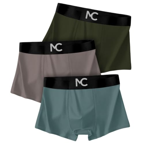 Image of Men's Microfiber Boxer Briefs for Men | Ultra Soft, Breathable, Moisture Wicking Stretch Trunks | Anti-Chafing Comfort | Elastic Waistband Pack of 3