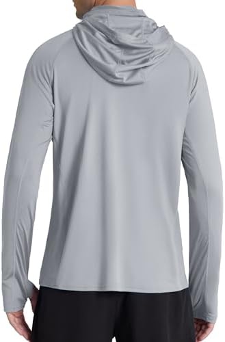 Roadbox UPF 50+ Sun Hoodie Men, Long Sleeve UV Protection Fishing Shirts with Mask, Lightweight Rash Guard for Hiking Outdoor - 1