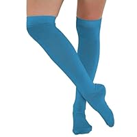 FNA Fashions® Over the Knee Socks – Thigh High Cotton Socks | Long, Soft & Stretchy Boot Socks for Women & Girls | Plain & Striped Knee High Stockings for School & Costume Wear