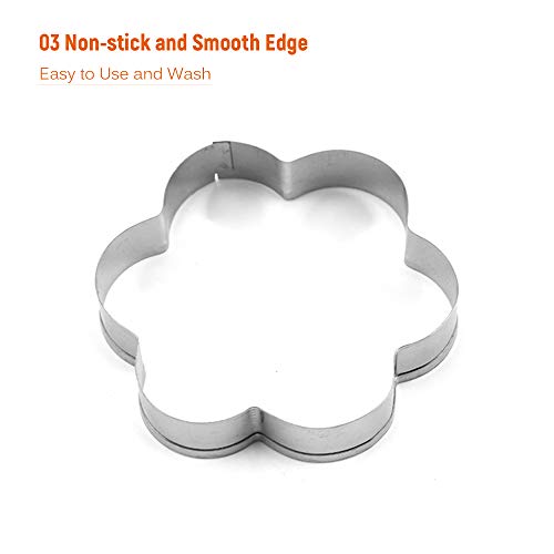 DECDEAL Moldes de metal de cozimento Conjunto de molde de cozimento de biscoitos Aço inoxidável Form
