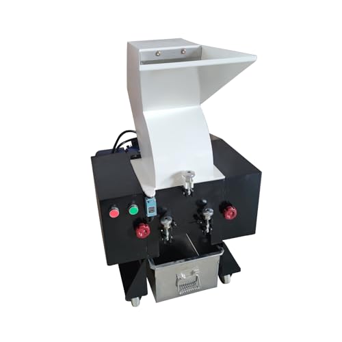 LGXEnzhuo 2200W Plastic Shredder Bottle Crusher Plastic Crushing Machine Steel Blade Disintegrator Heavy Duty Granulator Chipper Grinder White 220V