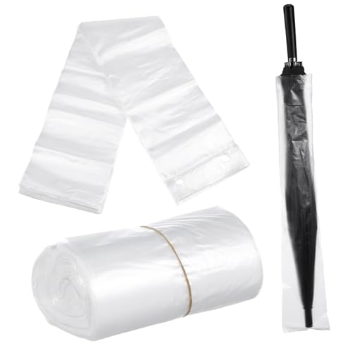 SUPVOX Película para Paraguas Desechable 100 Bolsas 13x72 Cm para Paraguas De Mango Largo, Adecuado para Transporte y Almacenaje
