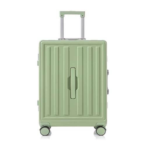PANKERS Travel Suitcase Fashionable Multifunctional Large Capacity Trolley Case Aluminum Frame Password Box 22 Inches Travel Trolley Case, Green