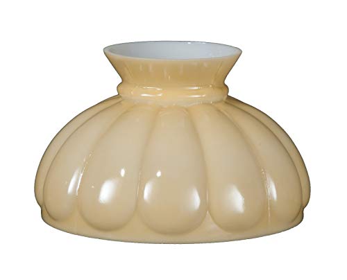 Image of B&P Lamp Opal Melon Shade, Buff Nu-Gold Background