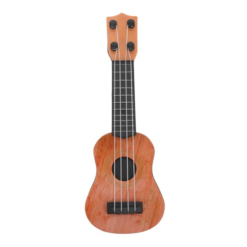 HONITANO Guitarra de brinquedo musical infantil reutilizável instrumento educativo amarelo para desenvolver ritmo e musical