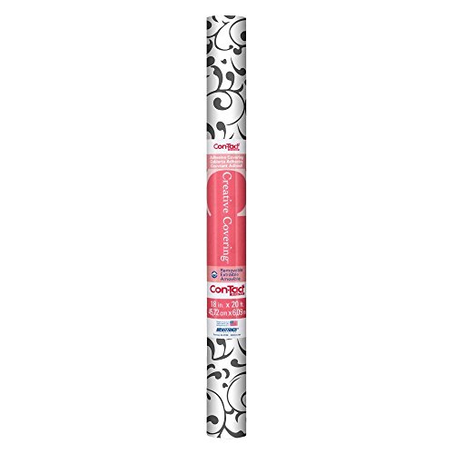 Con-Tact Brand Adhesive Creative Drawer and Shelf Liner, 18" x 20', Virtu Black