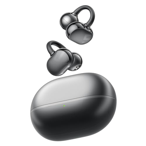 SoundPEATS Pop Clip Auriculares Abiertos, Auriculares Bluetooth 5.4 Clip-On, Comodidad Ligera, Cancelación de Ruido de Llamadas AI con Conexión Dual, Auriculares Inalámbricos de Audio Inmersivo, 30H