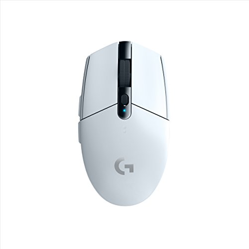 Logitech G G305 LIGHTSPEED kabellose Gaming-Maus mit HERO 12K DPI Sensor, Wireless Verbindung, 6 programmierbare Tasten, 250 Stunden Akkulaufzeit, Leichtgewicht, PC/Mac - Weiß