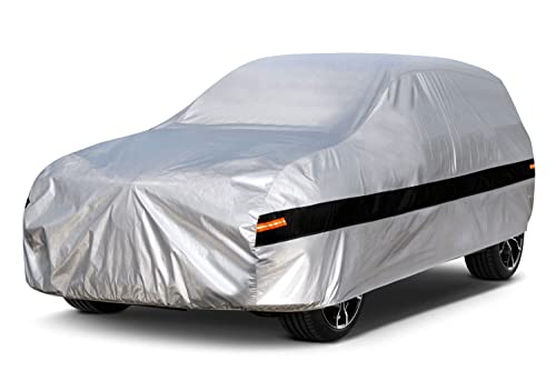 Image of SUV Car Cover Custom Fit Jeep Gr. Cherokee 2021-2025, Car Cover Waterproof All Weather for Automobiles, Sun Rain Dust UV Protection.