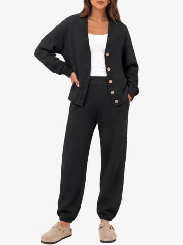 Image of LILLUSORY Women 2 Piece Sweater Matching Lounge Sets 2026 Fall Outfit