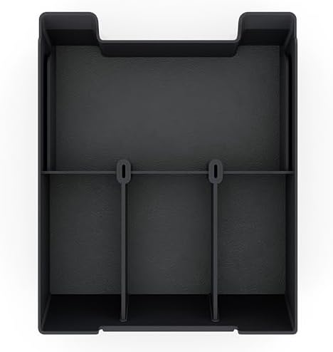 TWRAPS Armrest Organizer (Black) for Rivian R1T & Rivian R1S, Console Tray Storage Box I...