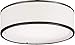 Maxim 10233OMOI Prime Acrylic & Oatmeal Linen Double Shade Drum LED Flush Mount 120-277V, 1-Light 28 Watt, 6"H x 20"W, Oil Rubbed Bronze
