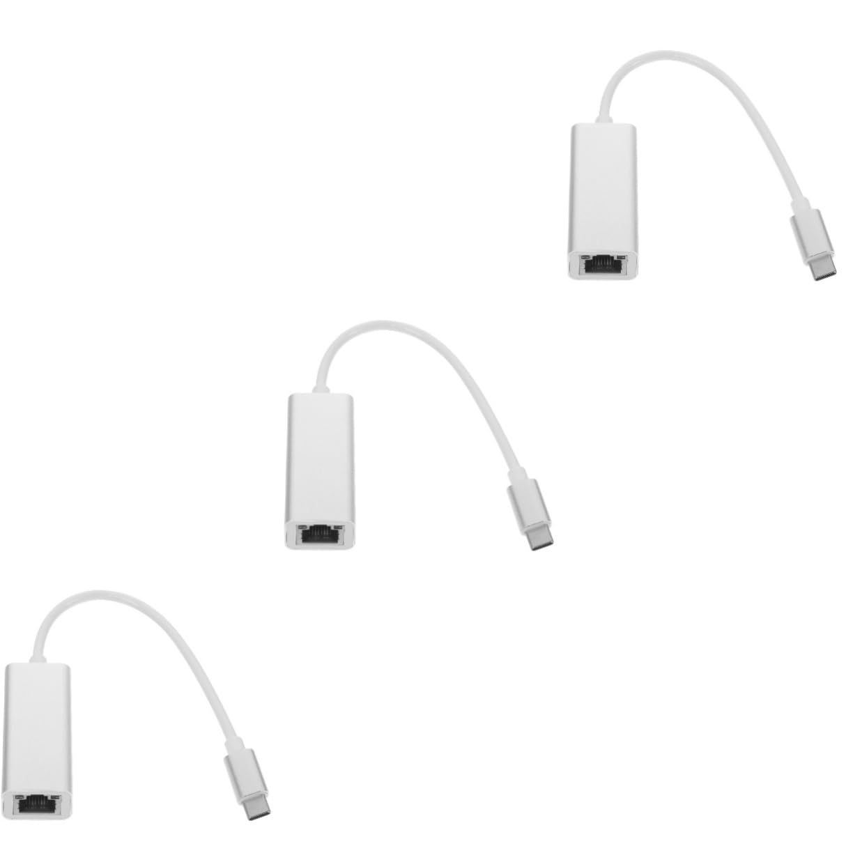 VILLCASE 3 Pezzi Adattatore Ethernet USB C Gigabit Mbps Compatibile con Laptop e Desktop Facile Usare Wake Up Remoto Per Gaming e Streaming