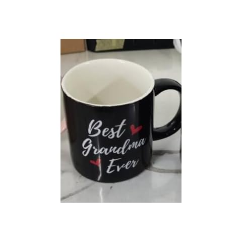 KitchekShop Coffee Mug Tea Cup with Flat-Bottom Warming Coffee Milk for Office and Home, Coffee Cup Idea Gift (Best Grandma ever) Cover