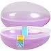 Natorytian Jumbo Easter Egg Plastic Egg Shaped Containers Assorted Pastel Colors, 7 3/4