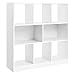 VASAGLE Bücherregal, Regal, Würfelregal, Standregal, mit offenen Fächern, für Wohnzimmer, Arbeitszimmer, Kinderzimmer, Büro, als Raumteiler, 30 x 97,5 x 100 cm, weiß LBC52WT