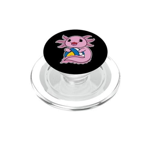 PopGrip Axolotl Volleyball MagSafe amovible et pliable motif original