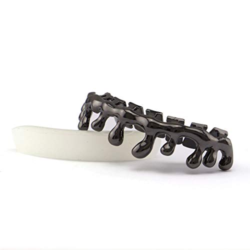 Oocc 18K Gold Teardrop Bottom Grillz 6 Teeth Lower Teeth Drip Cap Grillz #TOP6