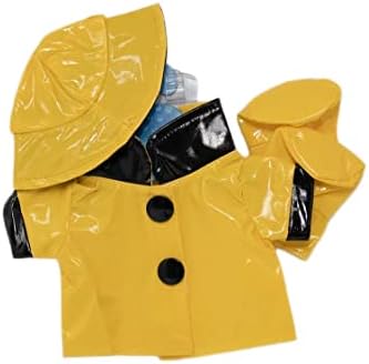 Miniatura 4 de El protector de lluvia amarilla con sombrero y botas se adapta a la mayoría de animales de peluche de 14 a 18 pulgadas, ropa para osos de peluche,