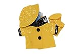 Yellow Rain Slicker with Hat & Boots for Plush Toy Teddy Bear - Fits Most 14'-18' Plush Soft Toys Adorable & Cozy Raincoat Plushie Buddy Bear - Ideal Gift for Kids