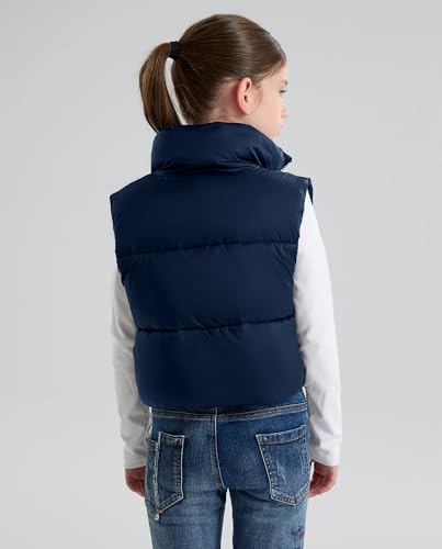 Image of SOLOCOTE Girls Puffy Vest Coat Water-Resistant Warm Winter Sleeveless Kids Jacket for 4-14 Years