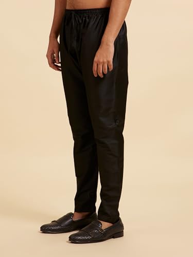 Image of DIWAS BY MANYAVAR Men's Art Silk Solid Pyjama (1pc)