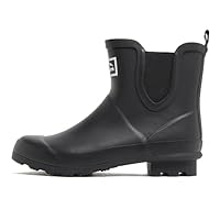 Peter Storm Women's Ankle Length Wellies with Grippy Outsoles, Waterproof, Short, Cropped Wellington Boots, Rain Boots (Black, UK Footwear Size System, Adult, Women, Numeric, Medium, 4)