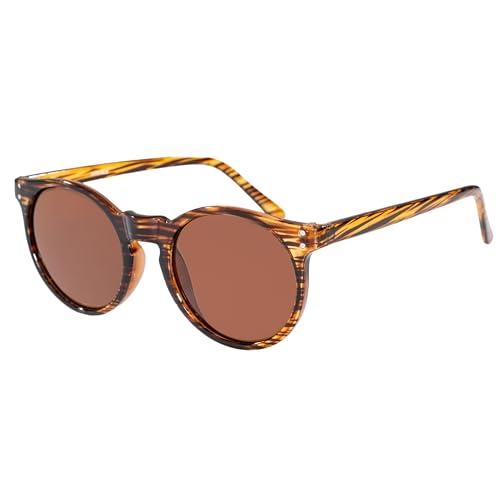 Sunglasses for Men Women Tortoiseshell Tan Brown Dark Lens Glasses